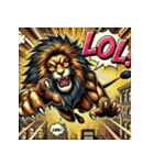 大迫力！獅子の衝撃（個別スタンプ：15）