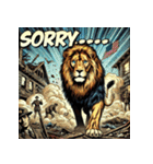 大迫力！獅子の衝撃（個別スタンプ：18）