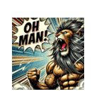 大迫力！獅子の衝撃（個別スタンプ：19）