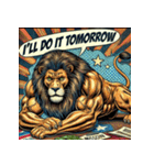 大迫力！獅子の衝撃（個別スタンプ：21）