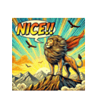 大迫力！獅子の衝撃（個別スタンプ：24）