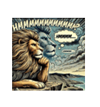 大迫力！獅子の衝撃（個別スタンプ：34）