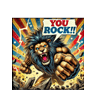 大迫力！獅子の衝撃（個別スタンプ：40）