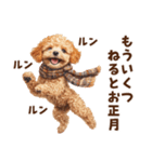 トイプードルのお正月前スタンプ（個別スタンプ：2）