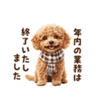 トイプードルのお正月前スタンプ（個別スタンプ：7）