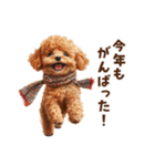 トイプードルのお正月前スタンプ（個別スタンプ：8）