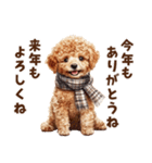 トイプードルのお正月前スタンプ（個別スタンプ：9）