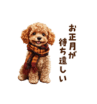 トイプードルのお正月前スタンプ（個別スタンプ：18）