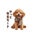 トイプードルのお正月前スタンプ（個別スタンプ：25）