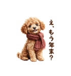 トイプードルのお正月前スタンプ（個別スタンプ：28）