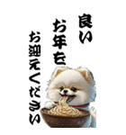 可愛い白ポメラニアンBIG年末年始（個別スタンプ：6）