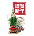 可愛い白ポメラニアンBIG年末年始（個別スタンプ：12）