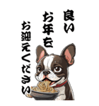 可愛いボストンテリアBIG年末年始（個別スタンプ：11）