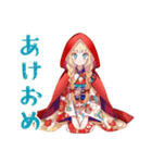 年中使える★癒しの赤ずきん（個別スタンプ：7）