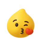 絵文字風❤️黄色スライムくん（個別スタンプ：2）