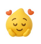 絵文字風❤️黄色スライムくん（個別スタンプ：3）