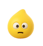 絵文字風❤️黄色スライムくん（個別スタンプ：24）