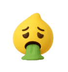 絵文字風❤️黄色スライムくん（個別スタンプ：30）
