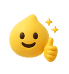 絵文字風❤️黄色スライムくん（個別スタンプ：35）