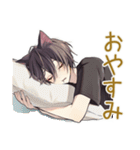 黒猫系男子★一年中使える日常（個別スタンプ：3）