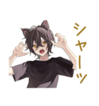 黒猫系男子★一年中使える日常（個別スタンプ：6）