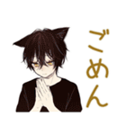 黒猫系男子★一年中使える日常（個別スタンプ：9）