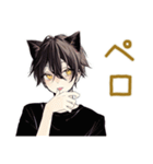 黒猫系男子★一年中使える日常（個別スタンプ：34）