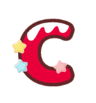 クリスマスカラー♡アルファベット＆数字（個別スタンプ：3）