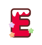 クリスマスカラー♡アルファベット＆数字（個別スタンプ：5）
