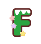 クリスマスカラー♡アルファベット＆数字（個別スタンプ：6）