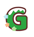 クリスマスカラー♡アルファベット＆数字（個別スタンプ：7）