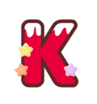 クリスマスカラー♡アルファベット＆数字（個別スタンプ：11）