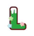 クリスマスカラー♡アルファベット＆数字（個別スタンプ：12）