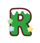 クリスマスカラー♡アルファベット＆数字（個別スタンプ：18）