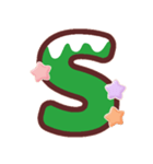 クリスマスカラー♡アルファベット＆数字（個別スタンプ：19）
