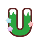 クリスマスカラー♡アルファベット＆数字（個別スタンプ：21）