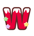 クリスマスカラー♡アルファベット＆数字（個別スタンプ：23）