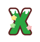 クリスマスカラー♡アルファベット＆数字（個別スタンプ：24）