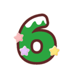クリスマスカラー♡アルファベット＆数字（個別スタンプ：32）