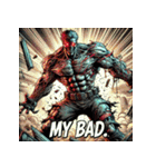 アメコミ爆裂ゾンビ（個別スタンプ：1）