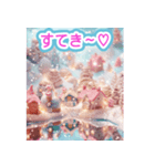 砂糖の雪が降る❤️あまくて❤️かわいい世界（個別スタンプ：3）