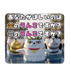 デカ動く 3D三匹の擦れねこ 年末年始2026（個別スタンプ：13）