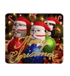 デカ動く 3D三匹の擦れねこ 年末年始2026（個別スタンプ：19）