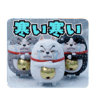 デカ動く 3D三匹の擦れねこ 年末年始2026（個別スタンプ：24）