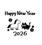 黒猫ねろまるの冬（個別スタンプ：17）