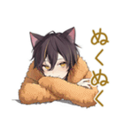 ふんわり黒猫系男子の冬★日常（個別スタンプ：15）
