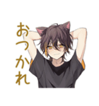 ふんわり黒猫系男子の冬★日常（個別スタンプ：25）