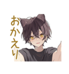 ふんわり黒猫系男子の冬★日常（個別スタンプ：30）