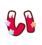 クリスマスカラー♡ひらがな①（個別スタンプ：2）