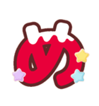 クリスマスカラー♡ひらがな①（個別スタンプ：34）